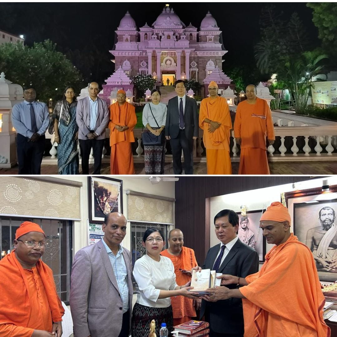 Visit of His Excellency Dr Moe Kyaw Aung Ambassador Extraordinary and Plenipotentiary of Myanmar to India,  New Delhi and Mrs Nilar Aung,  First Lady of Myanmar to India.